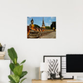 アユタヤの諸仏 ポスター (ホームオフィス)