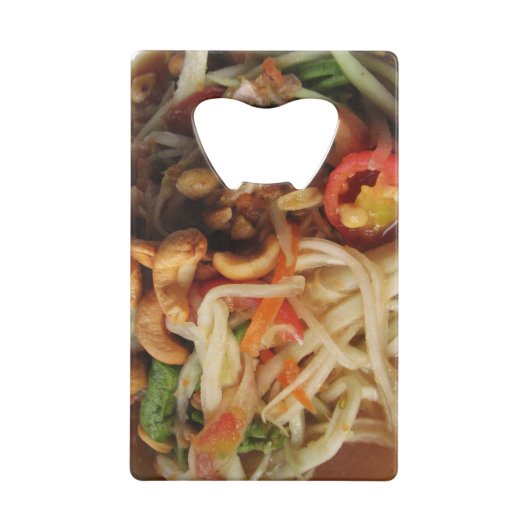 アユタヤスパイシーパパイヤサラダ[ソムタム] with Cashew クレジットカード栓抜き (裏面)
