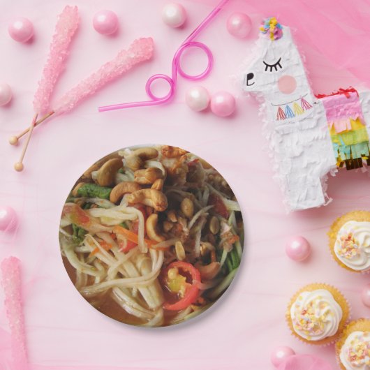 アユタヤスパイシーパパイヤサラダ[ソムタム] with Cashew ペーパープレート (パーティー)