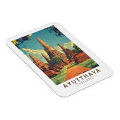 アユタヤタイイラストレーショントラベルアートヴィンテージ マグネット (右側)