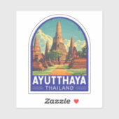 アユタヤタイランドトラベルアートエンブレム シール (シート)