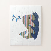 アユニークートパズルストライプの鯨 – エリンブライアート ジグソーパズル (縦)