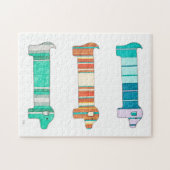 アユニークートパズル- 3ダックスフントカラー勉強 ジグソーパズル (横)