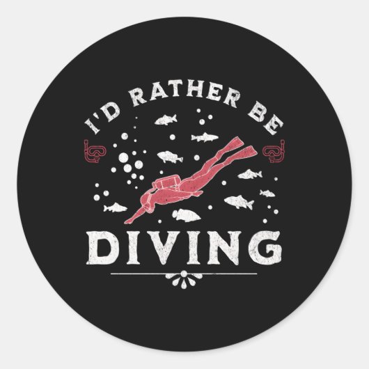 アユーロ™Dむしろダイビングスキューバダイバー引用文ことわざ ラウンドシール (正面)