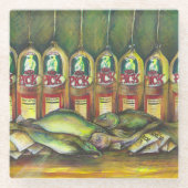 アユ ガラスコースター (正面)