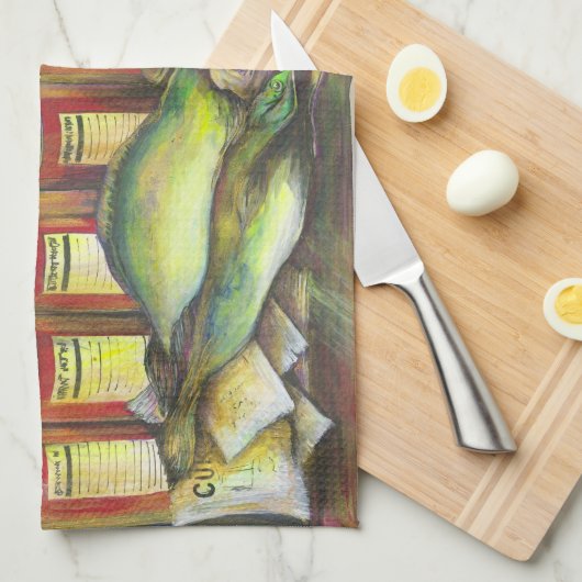 アユ キッチンタオル (四つ折り)