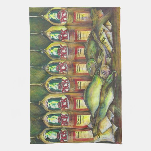 アユ キッチンタオル (縦)