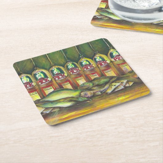 アユ スクエアペーパーコースター (アングル)