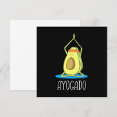 アヨガド アボカド ヨガ好き 招待状 (正面/裏面)
