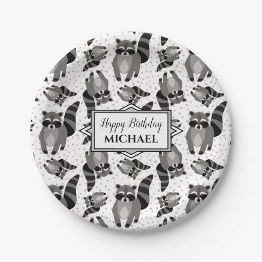 アライグカスタムマの誕生日パーティー ペーパープレート (正面)