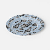 アライグカスタムマの青い誕生日パーティー ペーパープレート (アングル)