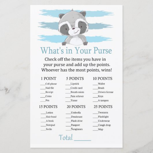 アライグマあなたの財布ゲームの中に何がある (正面)