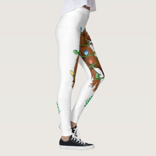 アライグマおもしろいクリスマスソックス衣装メリークリスマスT レギンス (右)