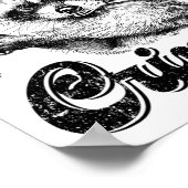 アライグマおもしろいゴミのルーンかわいい犯罪をしよう ポスター (角)