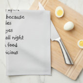 アライグマおもしろいスピリットアニマルユーモアかわいい水色 キッチンタオル (四つ折り)