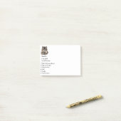 アライグマおもしろいスピリットアニマルユーモアかわいい水色 ポストイット (デスク上)