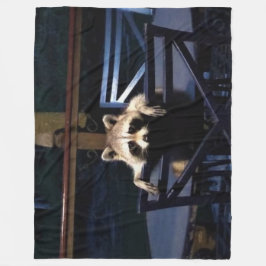 アライグマが提供されるのを待っている フリースブランケット