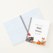 アライグマとキツネベビーシャワーギフトリストノート ノートブック (内部)
