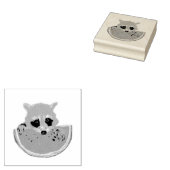 アライグマとスイカ ラバースタンプ (押印)