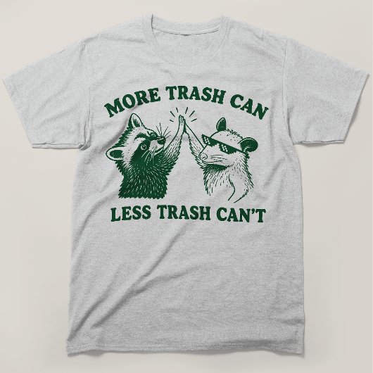 アライグマとポッサムのゴミ箱 Tシャツ