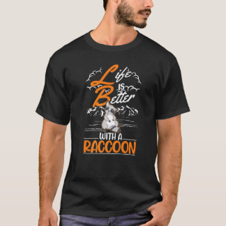 アライグマと一緒に Tシャツ