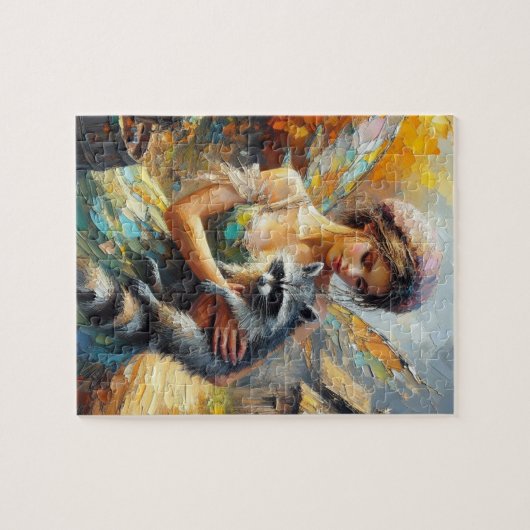 アライグマと妖精 ジグソーパズル (横)