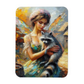 アライグマと妖精 マグネット (縦)