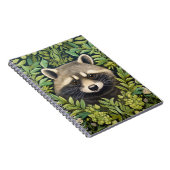 アライグマと葉アールヌーボースタイル ノートブック (右側)