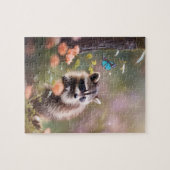 アライグマと蝶 ジグソーパズル (横)