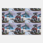 アライグマと野生動物 ラッピングペーパーシート (正面2)