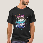 アライグマのついたThimoの名前 Tシャツ (正面)