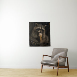 アライグマのアイスクリーム タペストリー