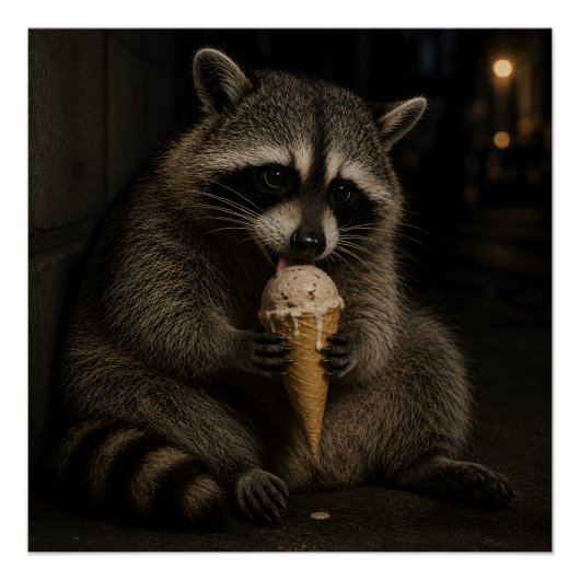アライグマのアイスクリーム ポスター (正面)