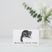 アライグマのイラストレーション 名刺 (スタンド正面)