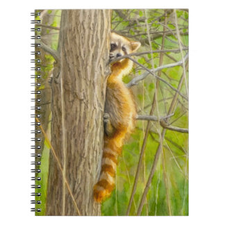 アライグマのウォーターカラーアート ノートブック