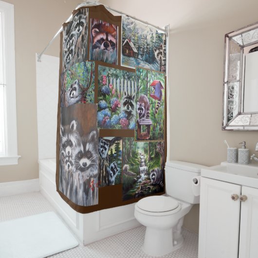 アライグマのガロアシャワーカーテン シャワーカーテン (インサイチュ)