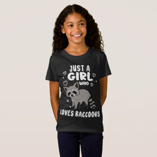 アライグマのギフト女性アライグマのギフト女の子アライグマ Tシャツ (正面フル)