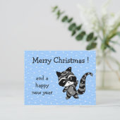 アライグマのクリスマスの雪 シーズンポストカード (スタンド正面)