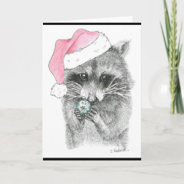 アライグマのクリスマス シーズンカード
