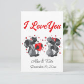 アライグマのグリーティングカード サンキューカード (スタンド正面)