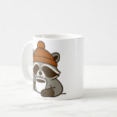 アライグマのコーヒーマグ ギフトアイデア コーヒーマグカップ (正面左)