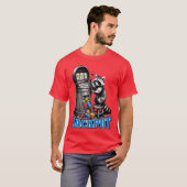 アライグマのゴミ箱スロットマシン大当たり Tシャツ (正面フル)