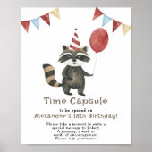 アライグマのタイムカプセル 1歳の誕生日 ポスター (正面)