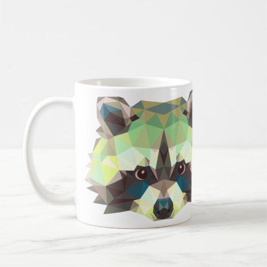 アライグマのデザインのマグ コーヒーマグカップ (左)
