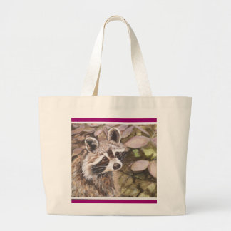 アライグマのバッグ ラージトートバッグ