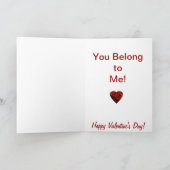 アライグマのバレンタインカード シーズンカード (内部)