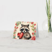 アライグマのバレンタイン カード (正面)