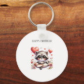 アライグマのパイロットの誕生日 キーホルダー (正面)