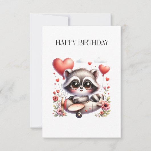 アライグマのパイロット 誕生日 セーブザデート (正面)
