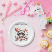 アライグマのパイロット 誕生日 ペーパープレート (パーティー)